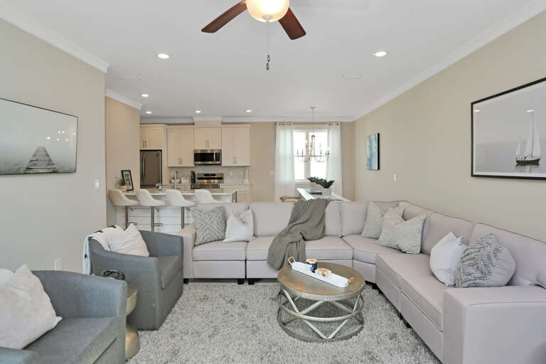 Living Room, Kitchen & Dining Area