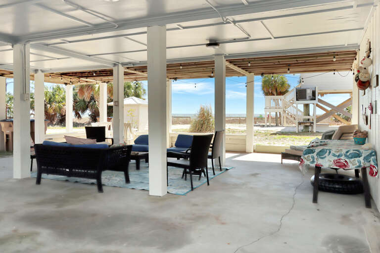 Beach View from Under House