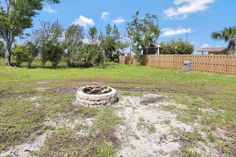 Fire Pit in Backyard