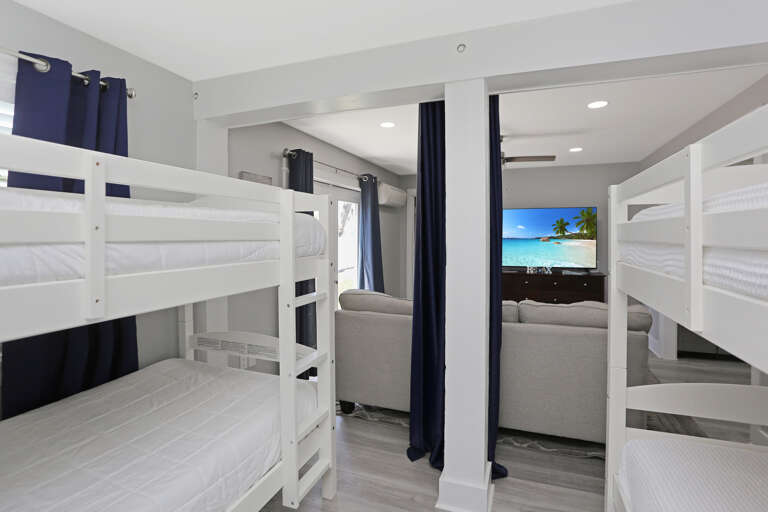 Ground Floor Bunk Beds Looking Into Living Room