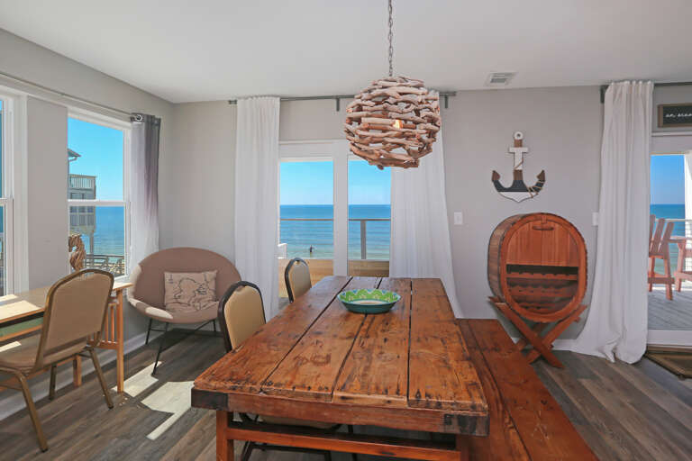 Gulf Front Dining Area View