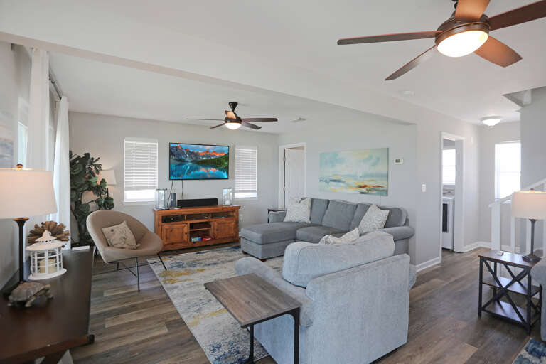 Gulf Front Living Room with TV
