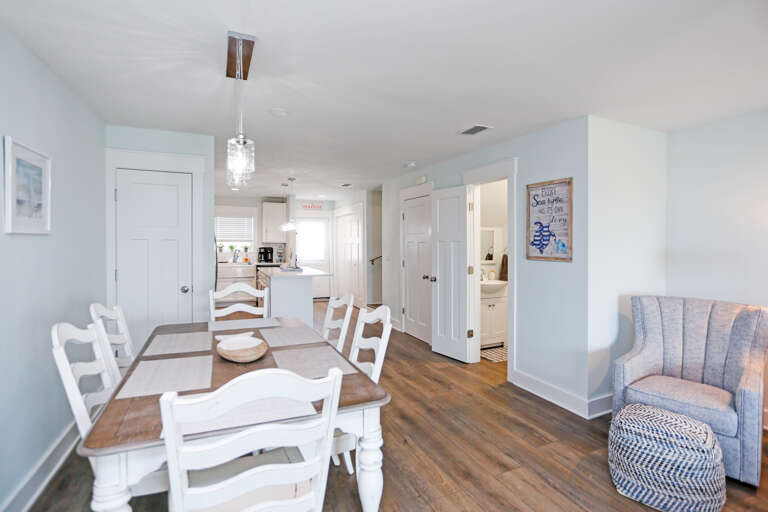 Dining Area, Kitchen & Half Bath