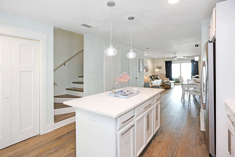 Kitchen Bar & Living Area