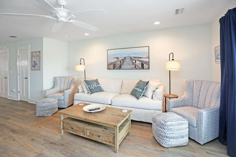 Living Room with Access to Half Bath