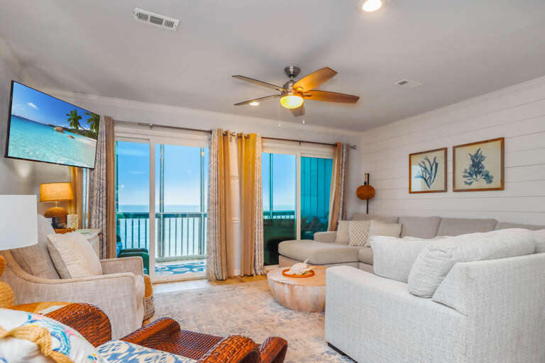 Welcome to Their Inheritance! Beachfront Living Room with TV