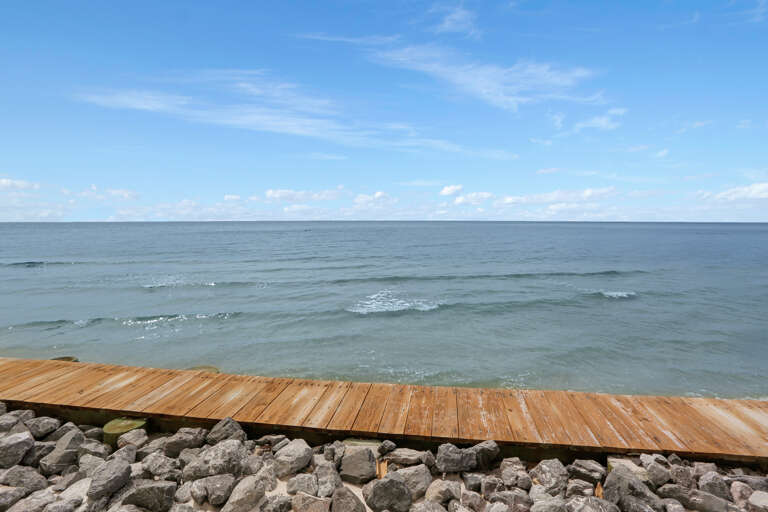 Seawall in Front of House