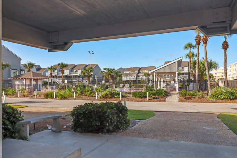 View of Community Pool from Driveway