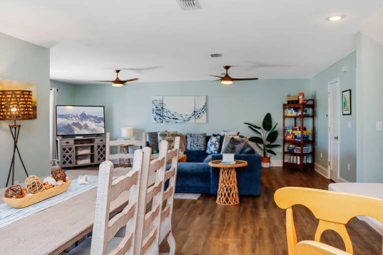 Dining, Kitchen and Living Area