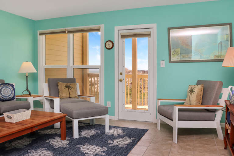 Gulf Front Living Room View