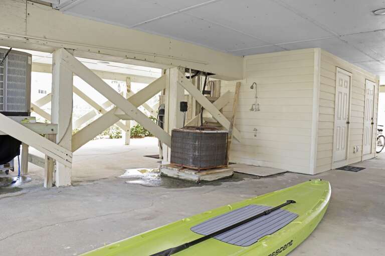 Outdoor Shower Under House