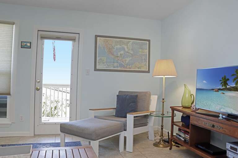 Beach Front Living Room with TV