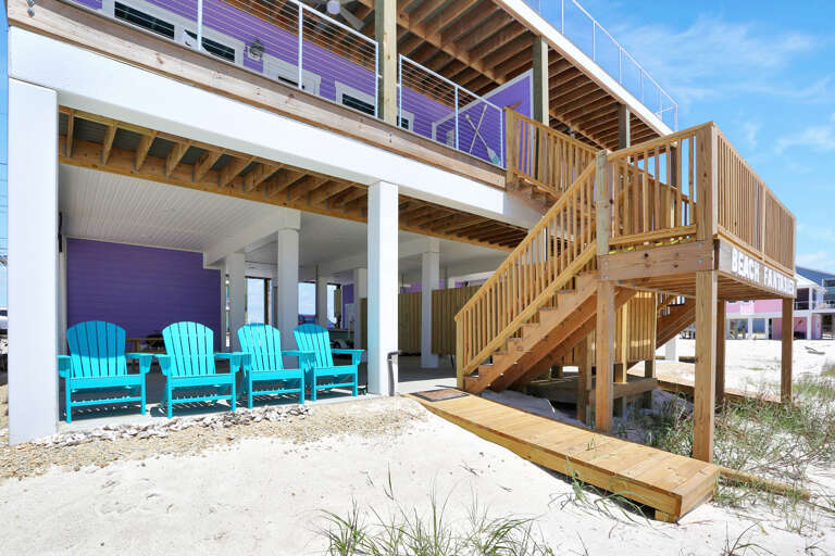 View Underneath House from Beach