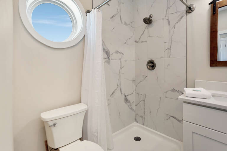 Full Bath on Main Floor with Shower Full Bath on Main Floor with Shower