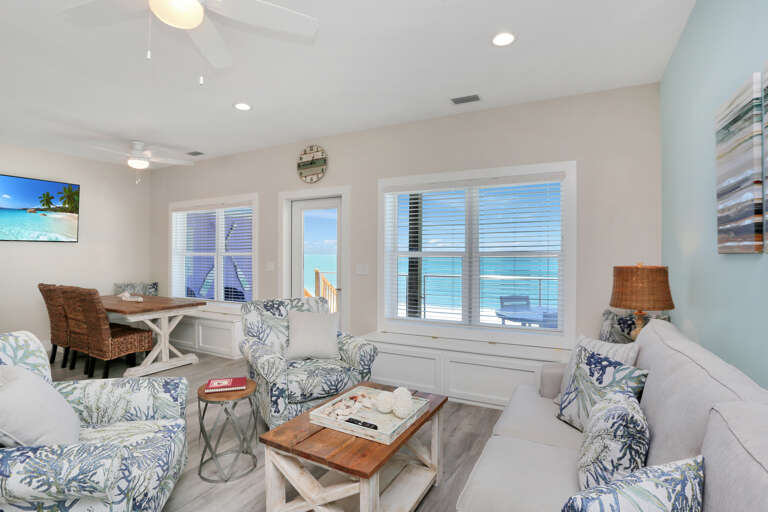 Gulf Front Living Room & Dining Area Gulf Front Living Room & Dining Area