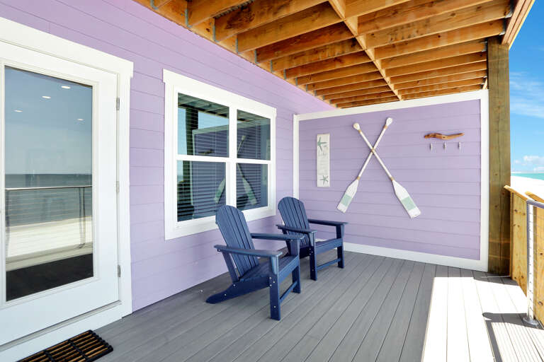 Seating on Main Floor Gulf Front Deck Seating on Main Floor Gulf Front Deck