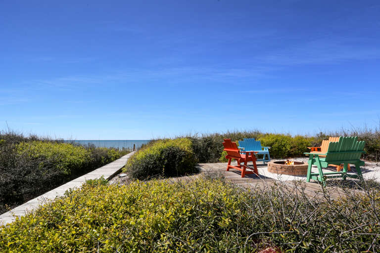 Beachside Fire Pit and Private Boardwalk