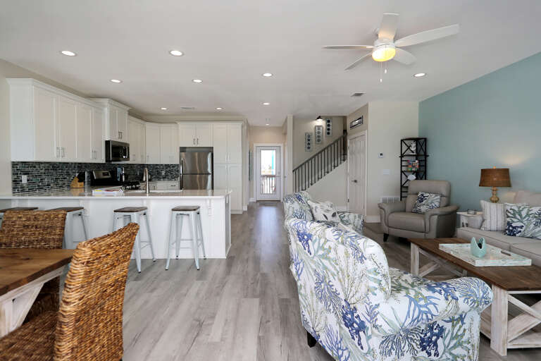 Living Area & Kitchen