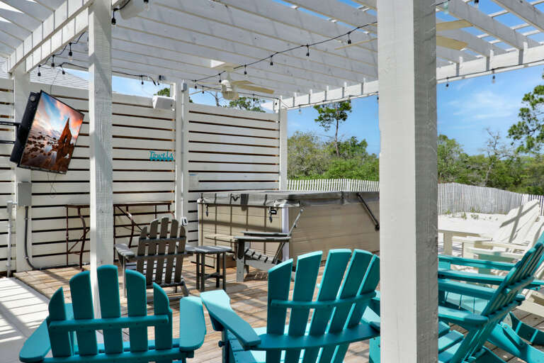Back Patio with TV and Swim Spa