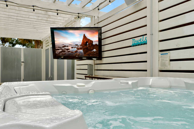 Large Hot Tub and TV