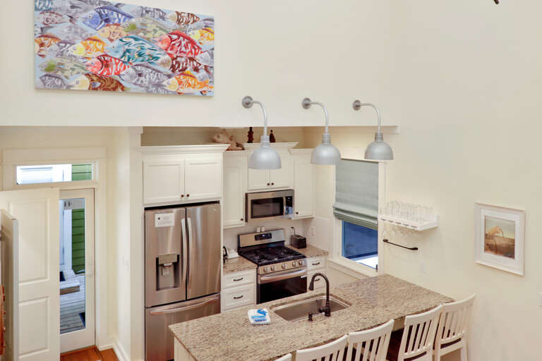 Kitchen View from Upstairs