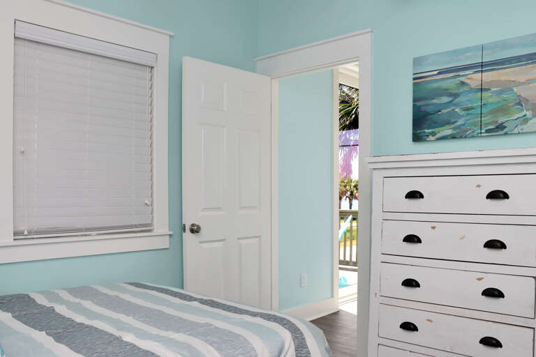 You Get A View onto the Deck from Bedroom 2