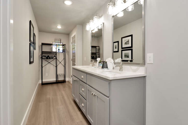 Full Bath with Double Vanities