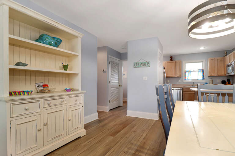 Dining, Kitchen and Half Bath