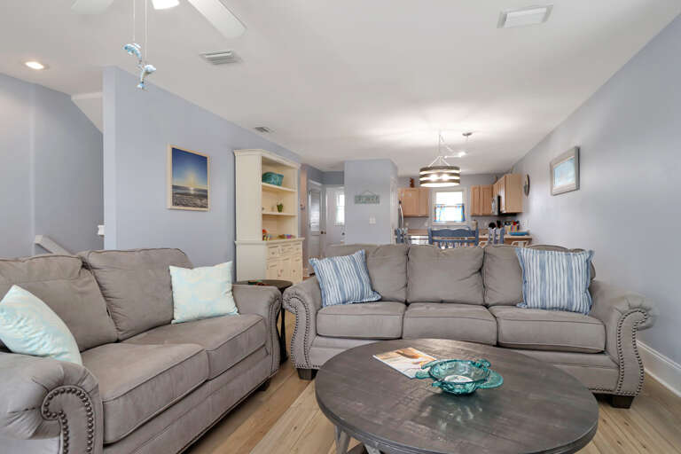 Living Area and Kitchen