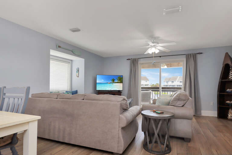 Living Area Overlooking Covered Deck