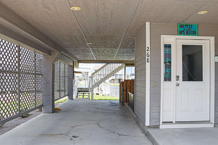 Main Entrance & Covered Parking