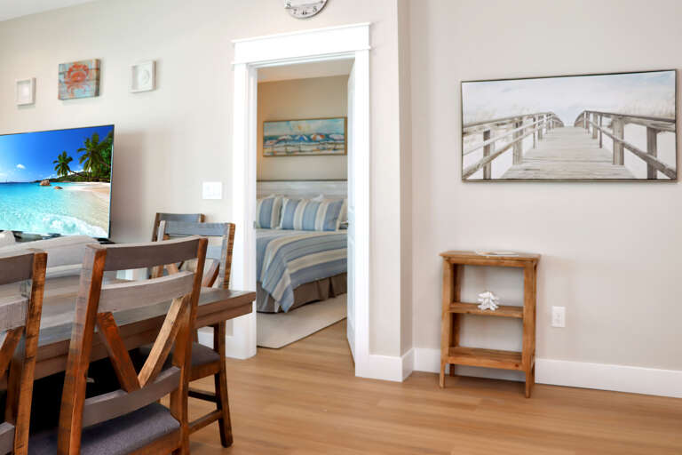 Living Area with View into Bedroom 1