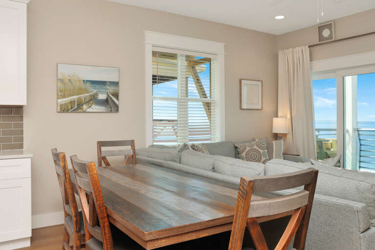 Dining Area and Beachfront Living Room