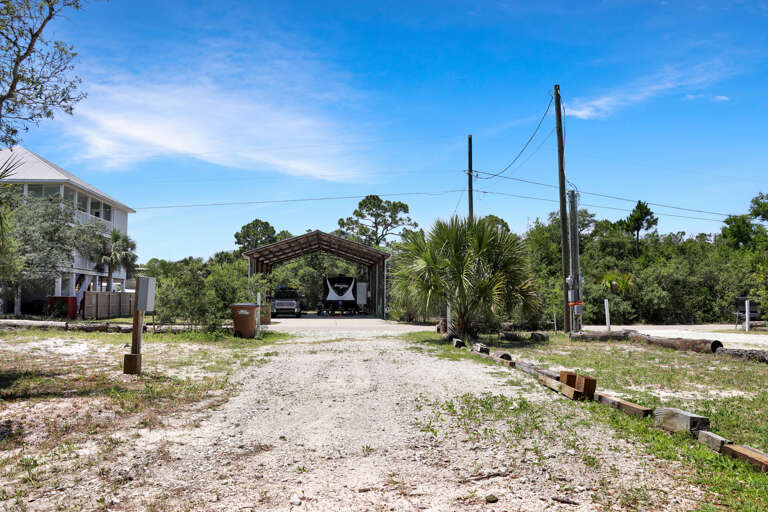 A Look from the Back of the Lot Towards Higgins