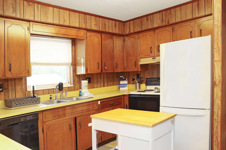 Upstairs Kitchen with Rolling Island