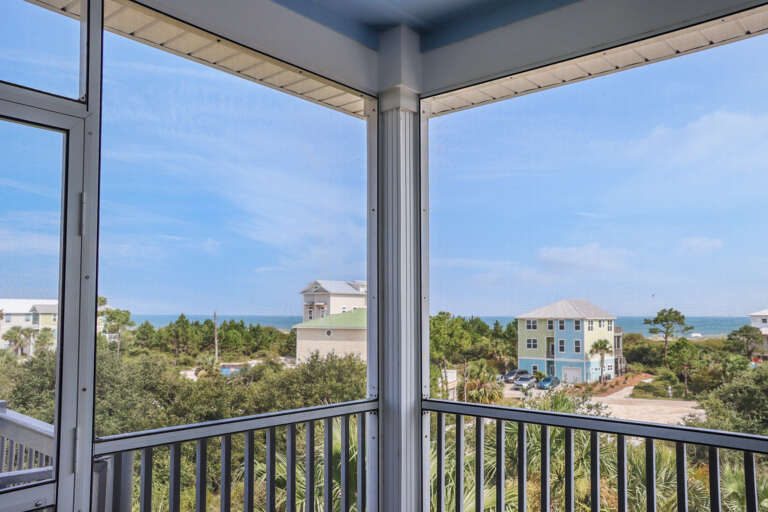 Beach View from Top Floor Screened Deck Beach View from Top Floor Screened Deck