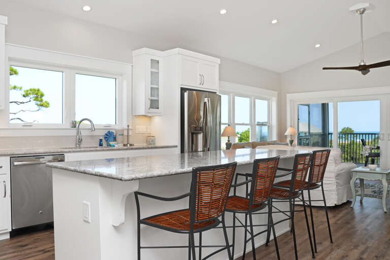 Kitchen with Bar Seating Kitchen with Bar Seating