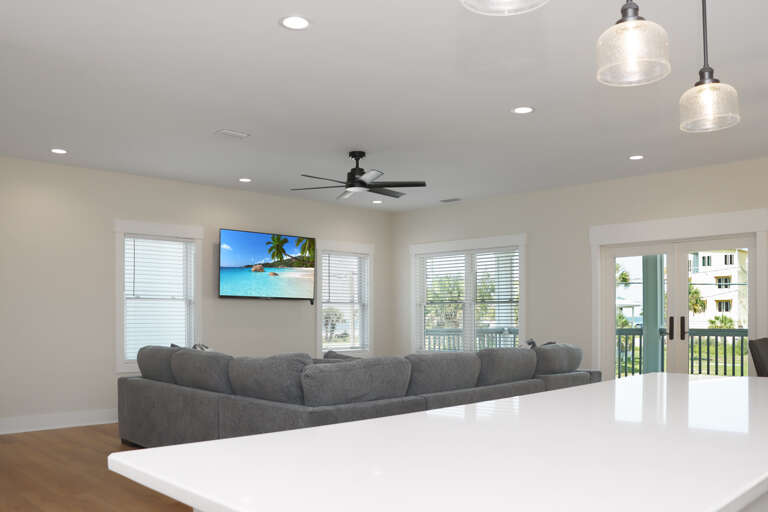 Kitchen View into Living Room