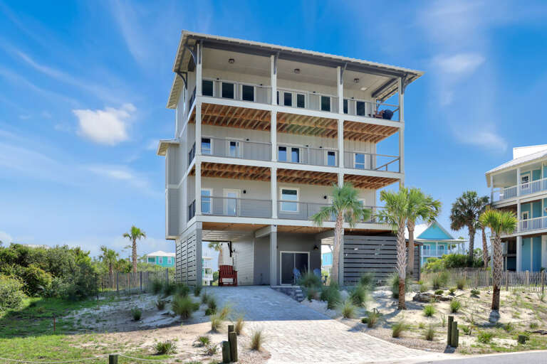 Beachside Exterior with Additional Driveway