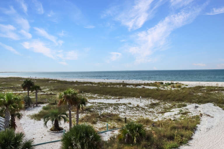Beach View from Top Floor Roadside Deck