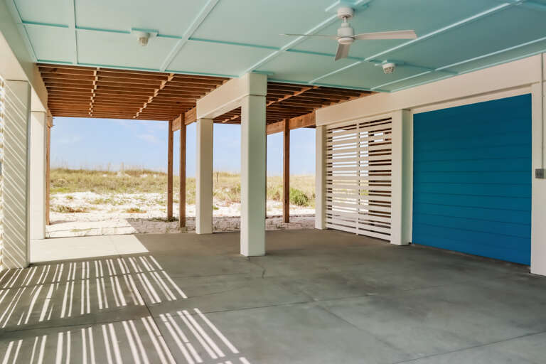 Covered Parking Under House