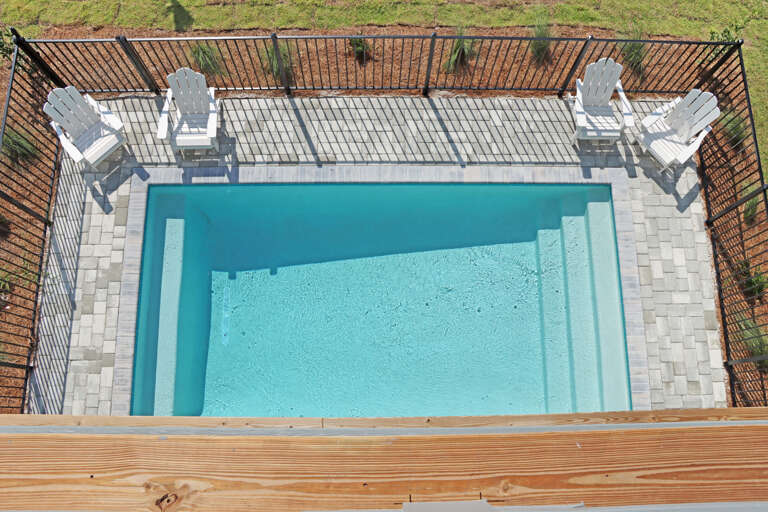 View of Pool From Top Floor Deck