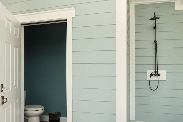 Outdoor Shower and Half Bath