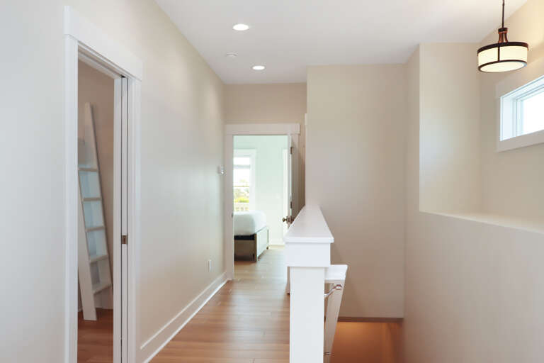 Upstairs Hallway with 3 of the 5 Bedrooms