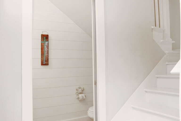 Half Bath with Stairs to Second Floor