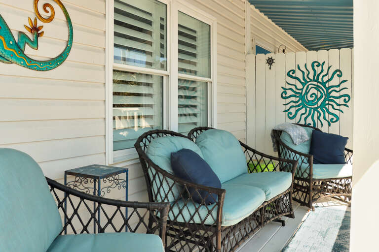 Furnished Back Deck on Main Level Furnished Back Deck on Main Level