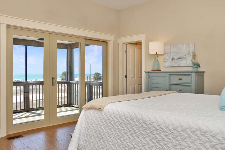 Bedroom 4 with Amazing Views onto Beachfront Deck