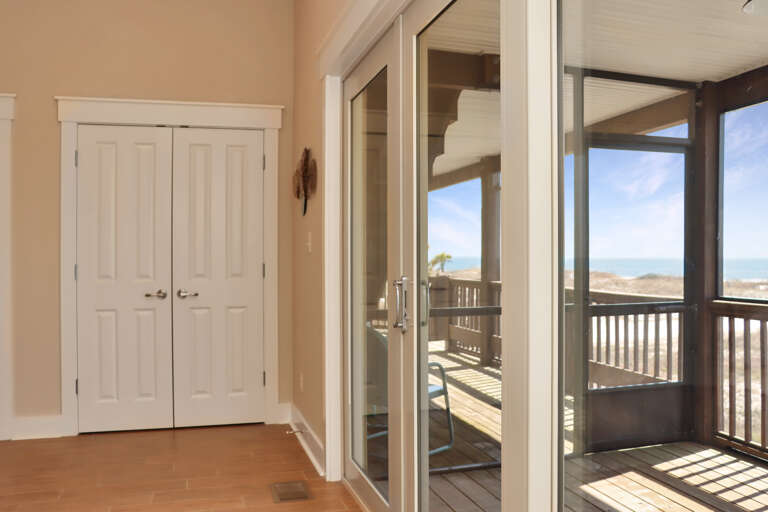 Covered and Screened Beachfront Deck