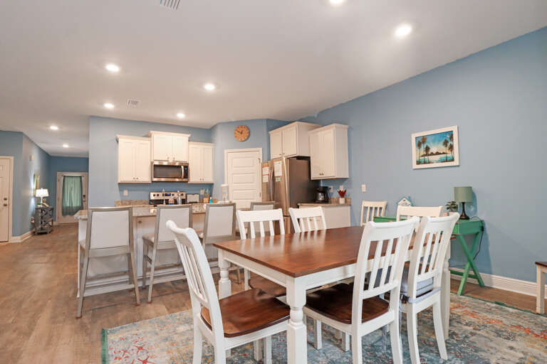 Dining Area, Workspace and Kitchen