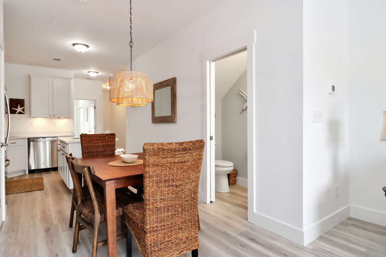 Dining Area, Kitchen and Half Bath
